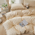 mixinni Floral Duvet Cover Set King Size – 100% Cotton 3-Piece Bedding Set by mixinni