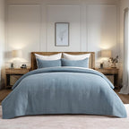 EVERGRACE x Kinsey Walsh Cross Stitch Pre-Washed Cotton Quilt Bedding Set King - Image 7