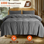 LBRO2M 1000 Thread Count 100% Egyptian Cotton Sheets Set Twin, 3 Piece Sets Bed - Image 2