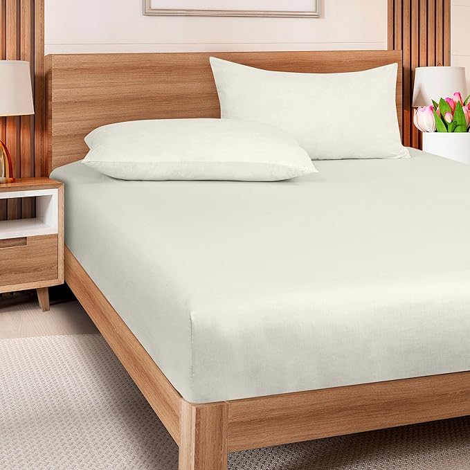 ROYALE LINENS 300 Thread Count 100% Long Staple Combed Cotton Fitted Sheet - Image 8