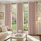 jinchan Chenille Blackout Curtains 108 Inches Long Light Pink Thermal Insulated - Image 9