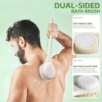 Back Scrubber for Shower with Long Handle, Dual-Sided Bath Brush with Soft - Image 3