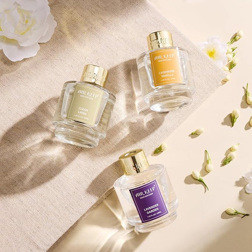 Airkeep Reed Diffuser Set of 3, Clean Linen Cashmere Vanilla Lavender Garden - Image 2