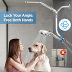 Dual Handheld Shower Head Combo, 2-in-1 Rain Shower Heads System Wide Rainfall - Image 4