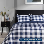 downluxe Lightweight Plaid Comforter Set - Image 2