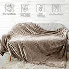Tefici Electric Heated Blanket Queen Size, Dual Control Super Cozy Soft 2-Layer - Image 2