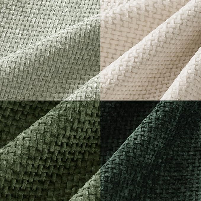 MIULEE Pack of 4 Couch Throw Pillow Covers 18x18 Inch Neutral Green Soft - Image 2