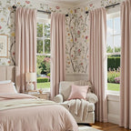 jinchan Chenille Blackout Curtains 84 Inches Long 2 Panels Light Pink Thermal - Image 2
