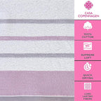 CASA COPENHAGEN White Bay 4Pcs 100% Egyptian Cotton Designer Hand Towels Gift - Image 4