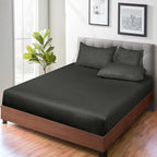 ROYALE LINENS 300 Thread Count 100% Long Staple Combed Cotton Fitted Sheet Queen - Image 7