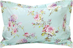 FADFAY Cotton Duvet Cover Set Full Size Blue Floral Bedding Set Super Soft - Image 7