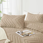 Andency Taupe Comforter Set Queen Size, Boho Soft Warm Tufted Bedding Comforter - Image 4
