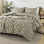 Andency Oatmeal Twin/Twin XL Comforter Set, Twin Bed Comforter - Image 4