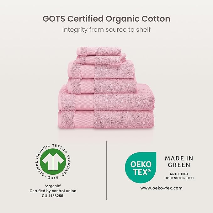 BIOWEAVES 100% Organic Cotton 700 GSM Plush Premium Washcloths 13" x 13" GOTS - Image 7