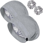 Satin Bonnet for Sleeping Night Cap, Adjustable Satin Lined Silk Bonnets Sleep by ROYBENS