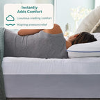 Sleep Innovations Dual Layer 4 Inch Memory Foam Mattress Topper, King Size - Image 2