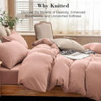 PURE ERA Jersey Knit Duvet Cover Set 100% T-Shirt Cotton Super Soft Comfy 3pc - Image 2