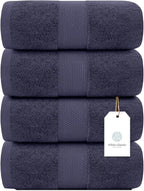 White Classic Luxury Bath Towels Set of 4 Large - Image 2