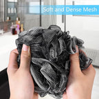 Yoget Bath Loofah Sponge, 4 Pack Black 60G Shower Mesh Ball Soft Pouf Body - Image 3