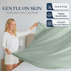 Lane Linen 100% Organic Cotton Queen Size Flat Sheet Only - Image 3