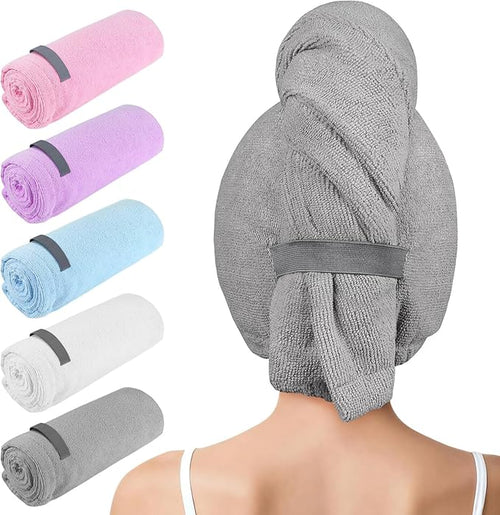 AIDEA Microfiber Hair Towel, Open Wide-End Hair Towels, Super Absorbent Hair by AIDEAHOME