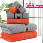 CASA COPENHAGEN X Line 6Pcs 100% Egyptian Cotton Large Designer Towels Gift - Image 5