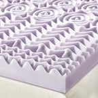 Mellow 3 Inch 5-Zone Memory Foam Mattress Topper, Soothing Lavender Infusion - Image 7