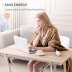 HOMLYNS LuxeHeat Heated Blanket Electric Blanket, Soft Flannel Sherpa Heated - Image 6
