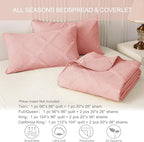 Exclusivo Mezcla Oversized King Quilt Set- Blush Pink Cal King Quilts Bedding - Image 6
