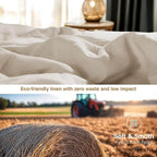 SONORO KATE 100% French Linen Duvet Cover Queen Size, Soft Breathable - Image 9