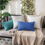 MIULEE Pack of 2 Decorative Outdoor Solid Waterproof Throw Pillow Covers Faux - Image 5