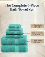 LANE LINEN 100% Cotton Bath Towel Set - Image 4