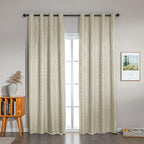 Amazon Basics Jacquard 2-Piece 100% Blackout Curtains, Living Room and Bedroom by AmazonBasics