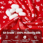 THXSILK Christmas Style 6A+ Grade Mulberry Silk Pillowcase - Image 2