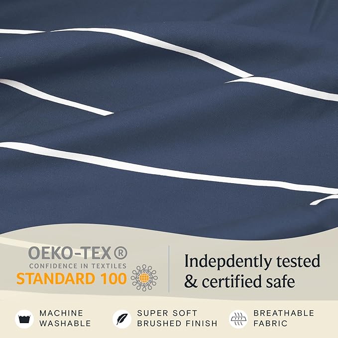 LuxClub Striped Sheets, Deep Pockets 18" Eco Friendly Wrinkle Free-Kids-Fitted - Image 6