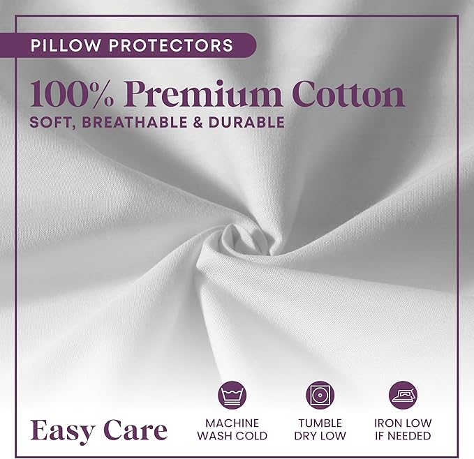 CirclesHome Pillow Protectors 4 Pack King Zippered - Image 4