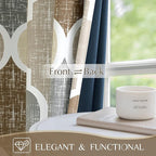 Beauoop 100% Blackout Curtains 63 Inches Long 2 Panels - Image 3