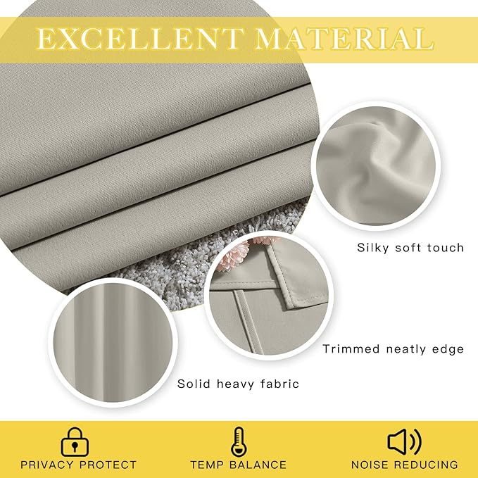 NICETOWN Natural Doorway Curtains 78 inches Long - Image 4