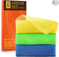 UJFQBH 3 Pieces African exfoliating net African Net Long Net Bath Sponge by BuyNow