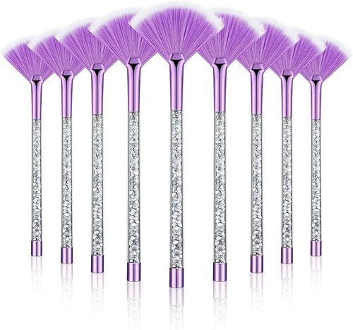 9 Pieces Facial Fan Mask Brushes, Soft Facial Applicator Brushes Tools by Maitys