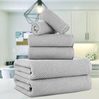CASA COPENHAGEN Popcorn 6Pcs 100% Egyptian Cotton Large Designer Towels Gift - Image 2