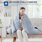 Sealy Electric Blanket Heated Throw 50"x60" Soft Double Sherpa Super Cozy - Image 2