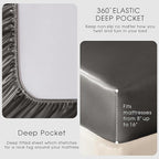FreshCulture Satin Sheets Twin Size Bed Set - Image 4