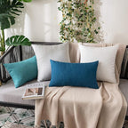 MIULEE Pack of 2 Decorative Outdoor Solid Waterproof Throw Pillow Covers Euro - Image 5