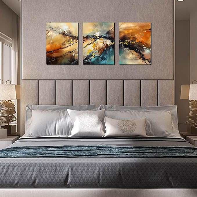 HUBOSKN Abstract Canvas Wall Art - Image 3