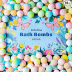 54 Pack Handmade Bath Bombs – 11 Vibrant Colors & 9 Unique Scents, Long-Lasting by RelaxRose