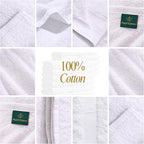 Pearl Linens Bath Towel Set of 12, Economy Cotton 20x40 Hotel Quality White - Image 3