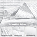 Comfort Spaces White Oversized King Quilt Set 120"x118" Bedspread Quilted - Image 6