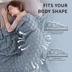 Knitted Weighted Blanket for Adult, No Beads Heavy Blanket 60” x 80'' 17lbs - Image 3