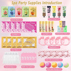55Pcs Spa Party Supplies for Girls, Spa Party Favors Skincare Fruit Face Masks - Image 2
